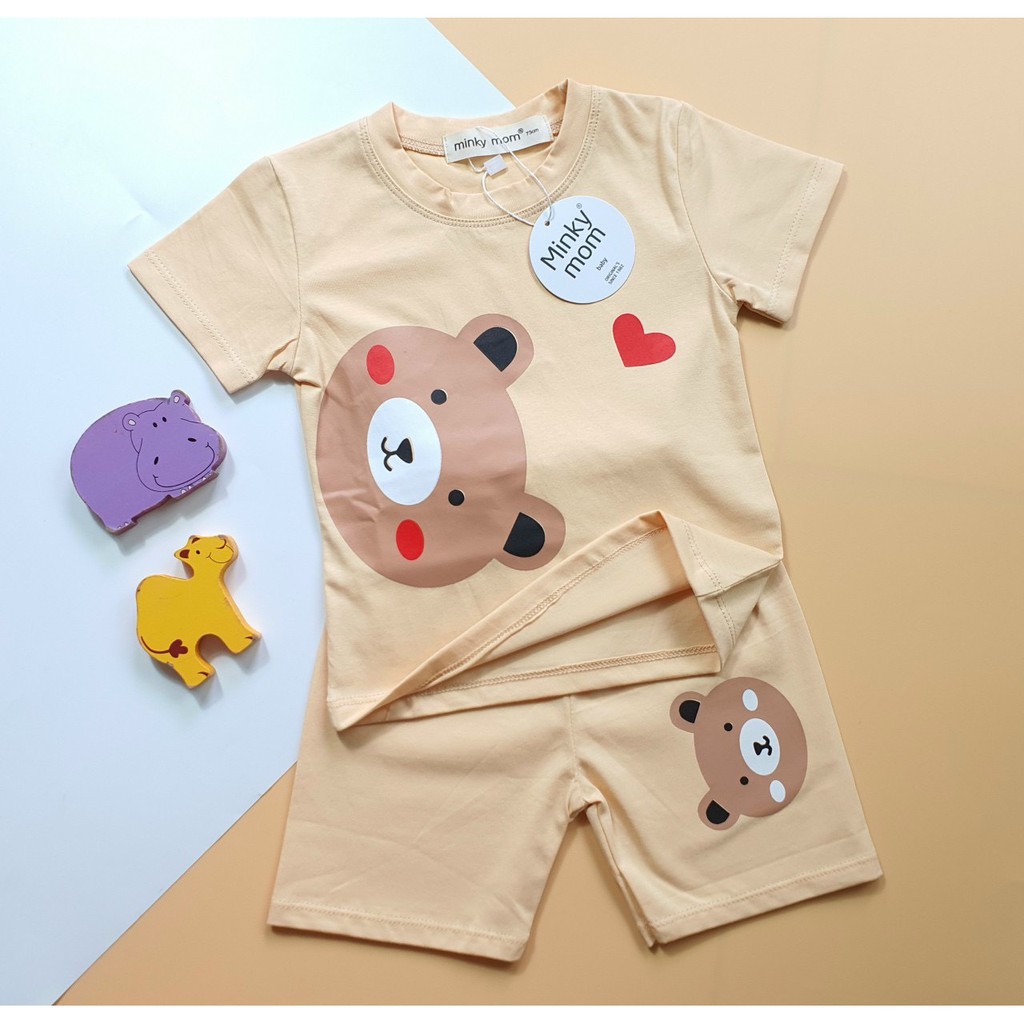 Bộ Cộc Minky Mom Hình Cotton 100% Họa Tiết Hươu Mèo Cáo Cực Xinh Cho Bé QATE248 - Unchi Store