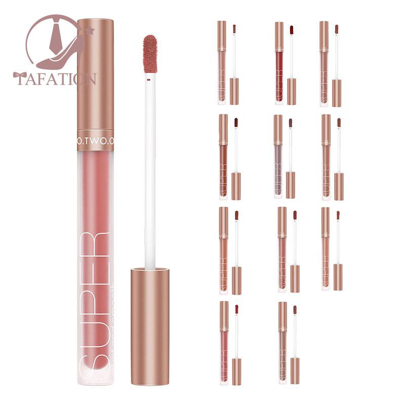 O.TWO.O Matte Veet Liquid Lipstick Waterproof Rich Color Long Lasting Lips Makeup Lightweight Lip Gloss 2