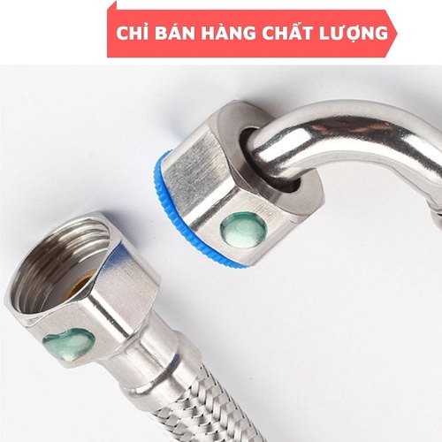 [INOX 304 LOẠI 1]  Dây cấp nước đầu cong 90 độ tiện dụng dễ lắp đặt