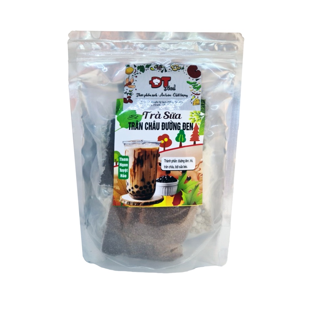 Set Trà Sữa Trân Châu Đường Đen 400g