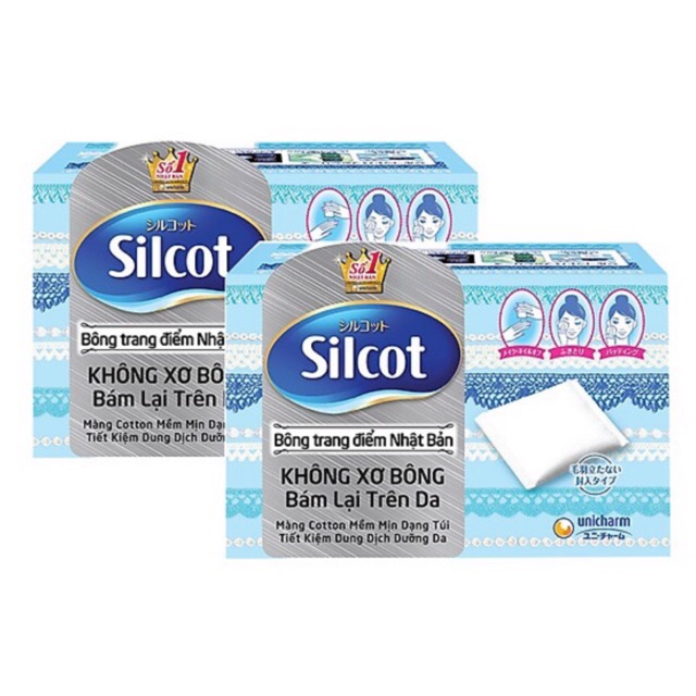 Bông tẩy trang Silcot hộp 82 miếng