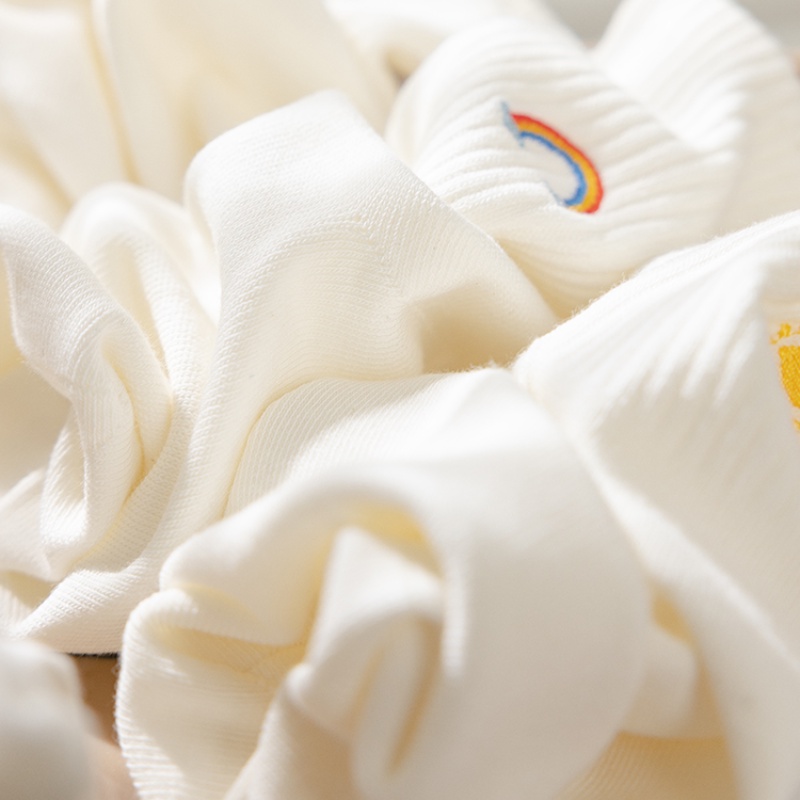 Đôi vớ FHYL cotton màu trơn in họa tiết hoạt hình khử mùi thời trang mới xinh xắn dành cho nữ