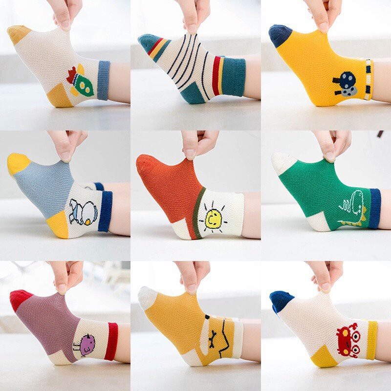 [HOT ITEMS] Set 3 đôi tất trẻ em mix màu chống trơn trượt Lovely