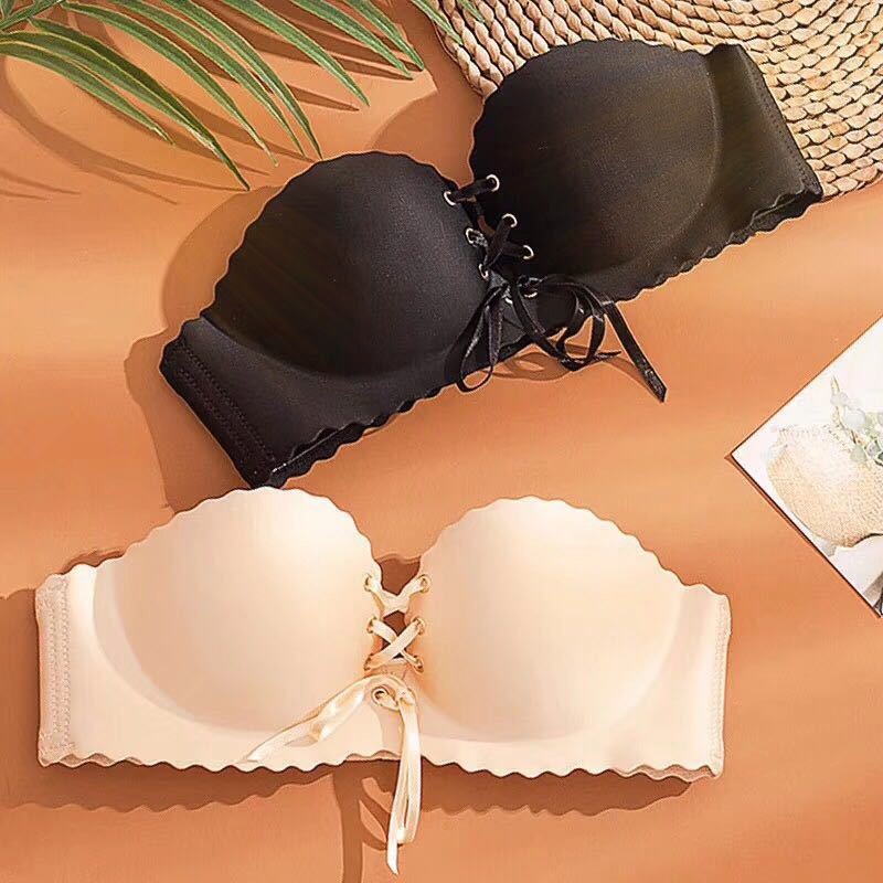 Áo Ngực Su Đúc Cúp Ngang Dây Rút Nâng Ngực Tạo Khe Quyến Rũ SUNBRA 335