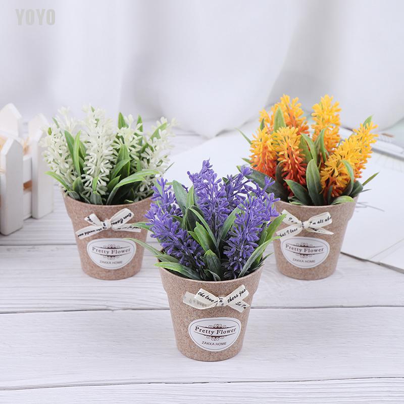 Chậu cây/hoa giả mini trang trí dễ thương xinh xắn