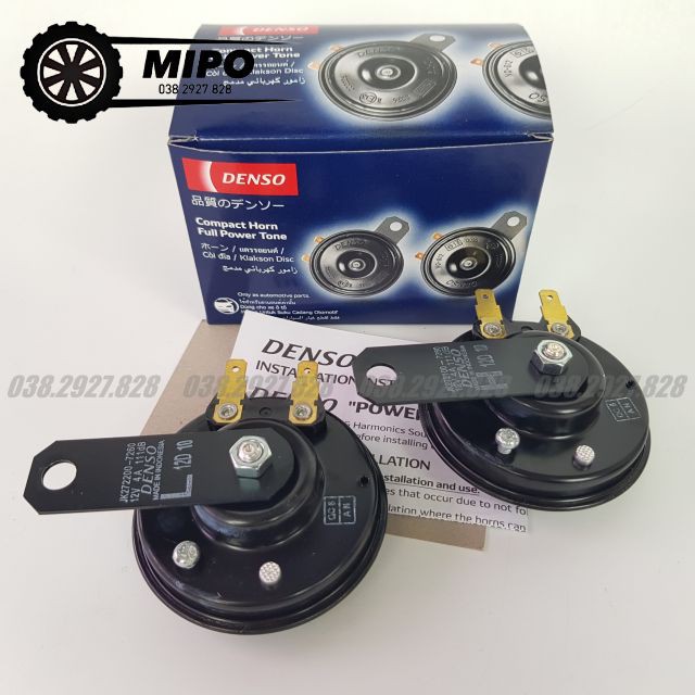 [Sỉ-Lẻ] Còi, Kèn Denso 12V, sử dụng cho các dòng xe ô tô du lịch, i10, Morning, Vios, Innova, Fortuner, Accent