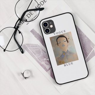 Ốp Silicon Iphone 12 MINI Lady in a flower VOGUE BLUE MIN CASE cho SAMSUNG A20 A31 PAP20211075