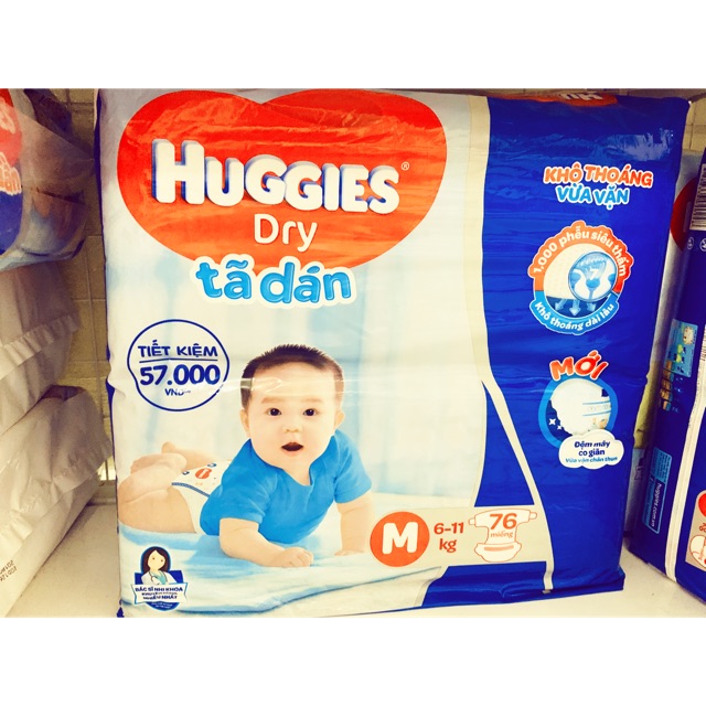 Tã dán Huggies size M 76 miếng