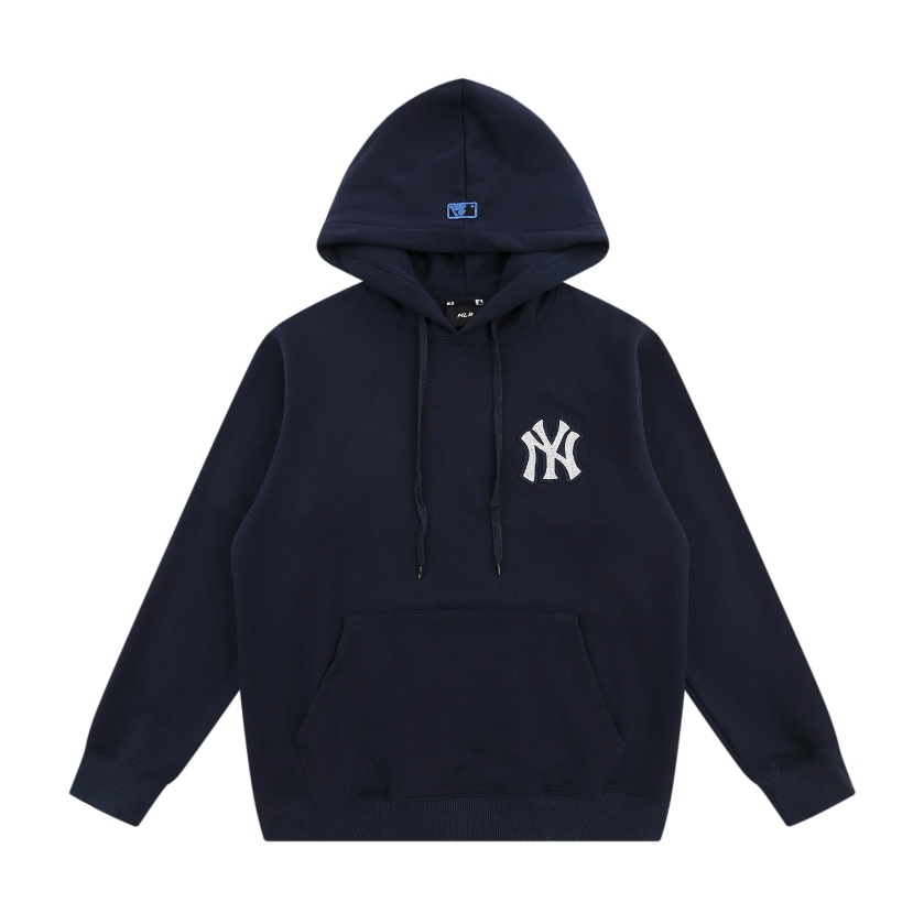 Hàng Spot! Áo Hoodie Tay Dài Dáng Rộng Thêu Chữ MLB Cổ Điển Cho Nam Và Nữ