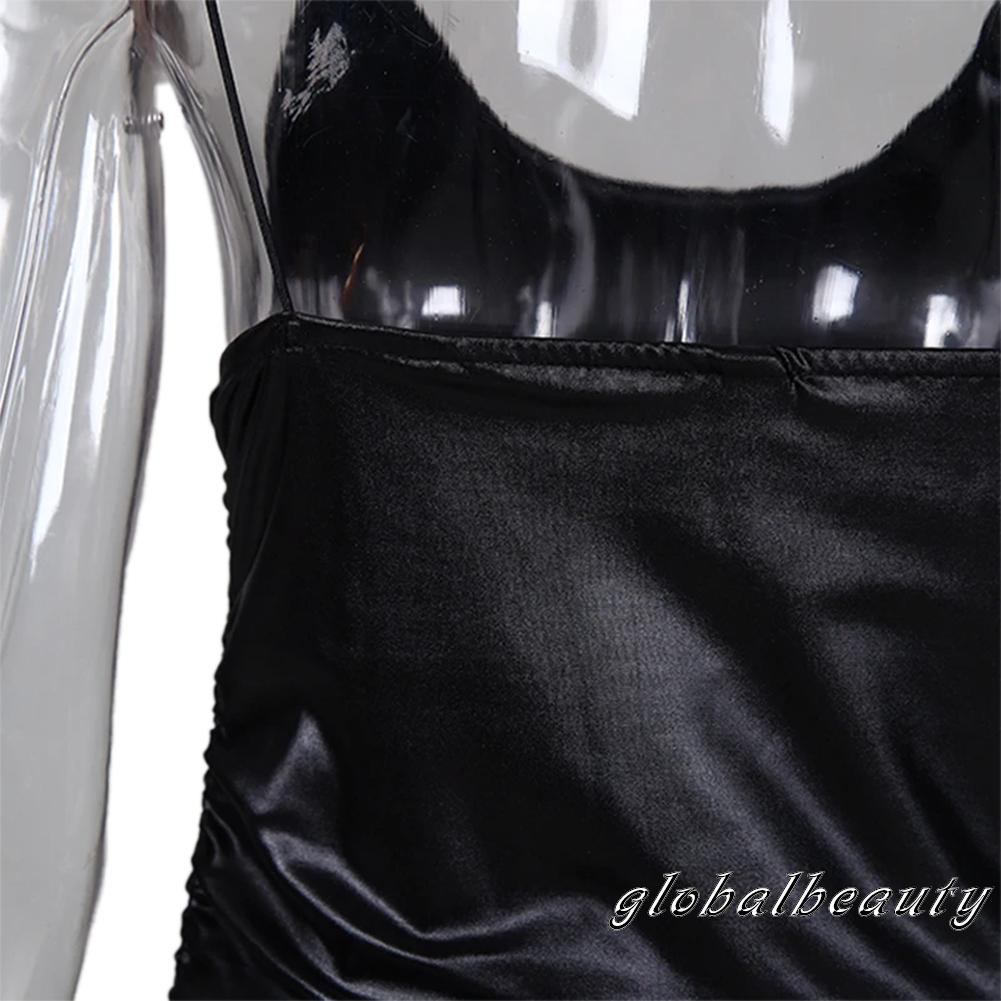 Đầm Da Ôm Body Không Tay Quyến Rũ