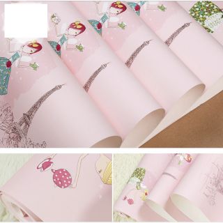 Giấy dán tường họa tiết công chúa nhỏ xinh combo 5m