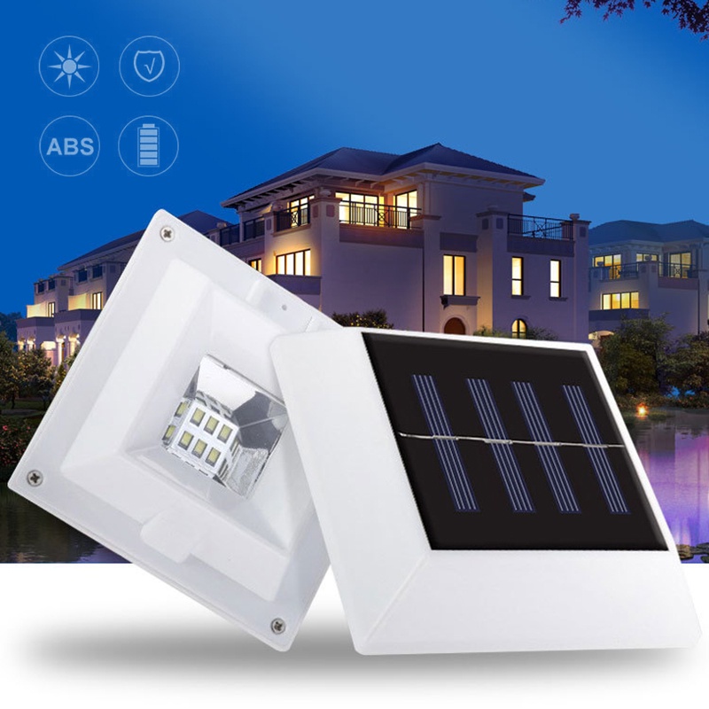 Đèn Led 6 Bóng Năng Lượng Mặt Trời Hình Vuông Gắn Tường