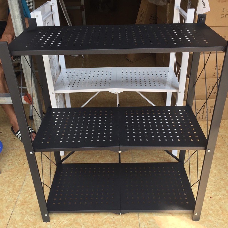[HÀNG ĐẸP ] Kệ gấp gọn 3-4-5 tầng bản cao cấp thép CARBON sơn tĩnh điện chống rỉ, bánh chân xoay 360 khoá cố định | BigBuy360 - bigbuy360.vn
