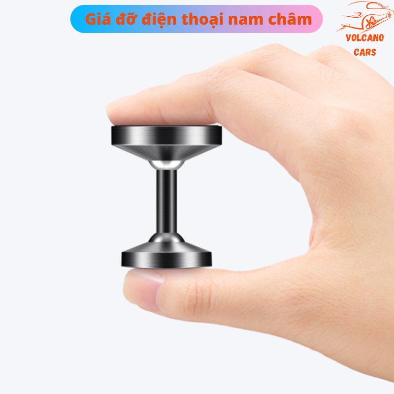 Giá đỡ để điện thoại hút nam châm xoay 360 độ chất liệu hợp kim lực hít siêu chắc chỉnh góc nhìn dùng trên ô tô xe hơi