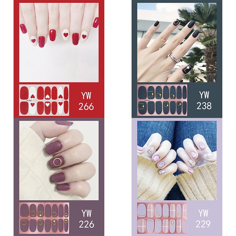 ⚜️Bộ miếng dán trang trí móng tay nghệ thuật phong cách Hàn Quốc