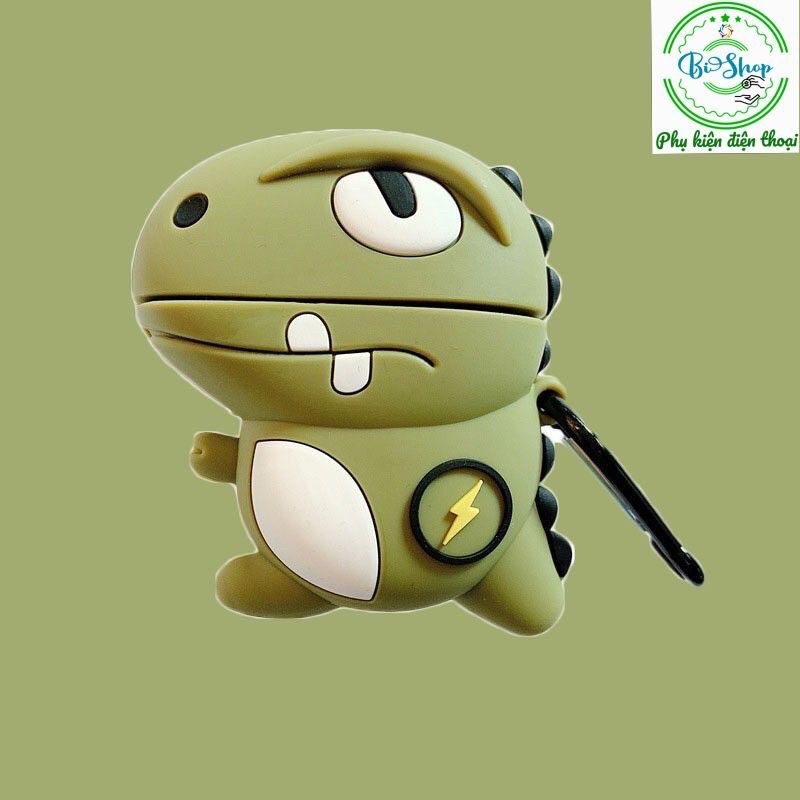 💥 Tặng kèm móc treo 💥 Case Airpod 1 2 Pro i11 i12..  Vỏ bao bọc Khủng Long đựng tai nghe nghe không dây airpods Stich
