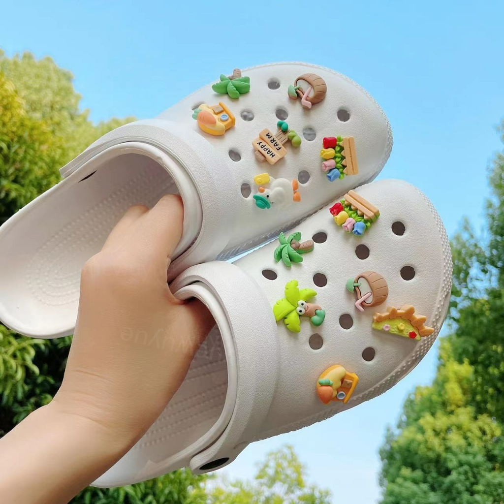 6/12pcs shoe 3D charm set- sticker gắn dép cross dép cross cros dép cá sấu sandal-AA04