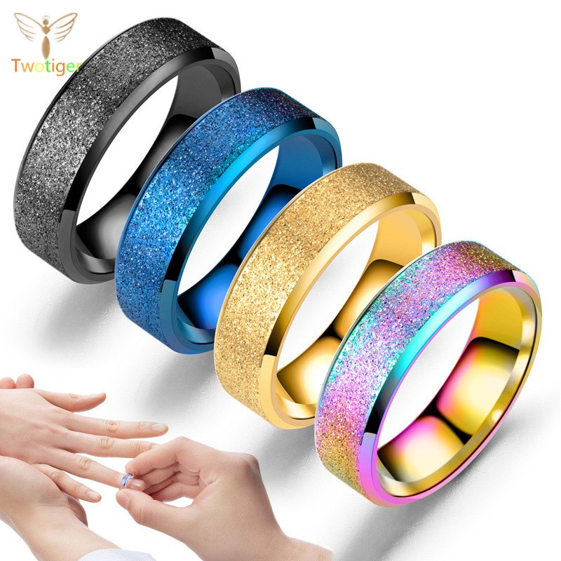 Nhẫn cho các cặp đôi chất liệu thép không gỉ cổ điển