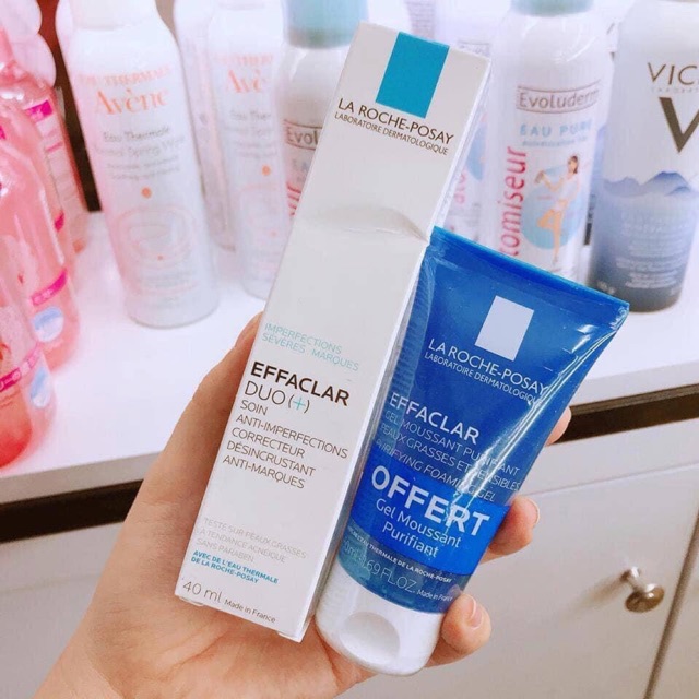 kem ngăn ngừa và làm giảm mụn laroche posay effaclar duo + 40ml (la roche-posay duo)