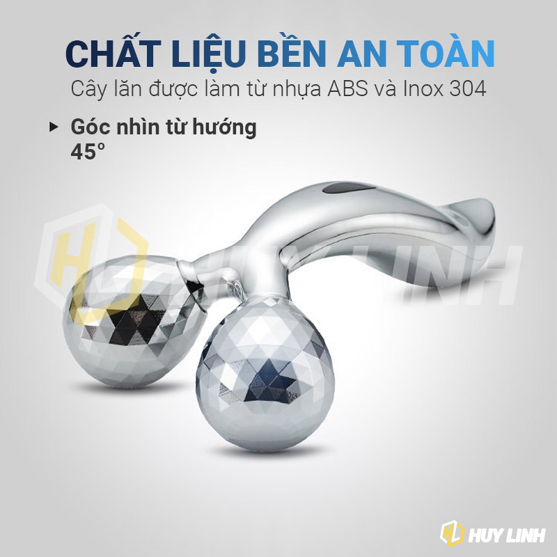 Dụng cụ cây lăn mặt Massage 3D Hàn Quốc - Massage cầm tay 3D Roller xoay 360 độ XC206