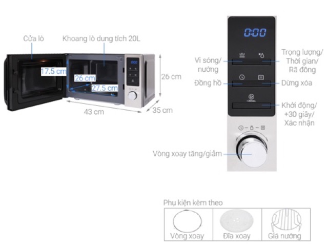 Lò vi sóng Midea MMO-20CY73