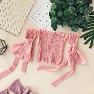 [ORDER] ÁO CROPTOP TRỄ VAI DÁNG ÔM (CÓ ẢNH THẬT)