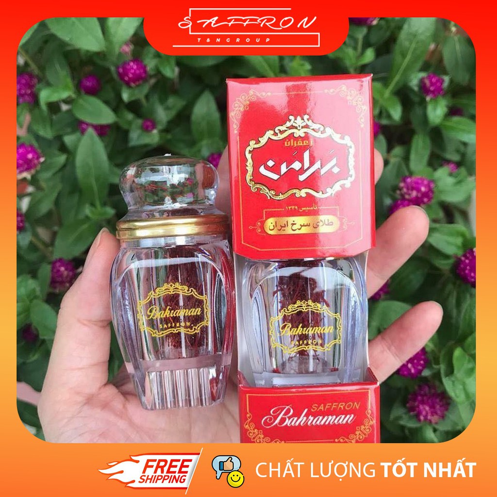 Saffron Bahraman 1 gr sợi dài không gãy giảm stress, giảm huyết áp, dễ ngủ, đẹp da, giảm cân, điều trị mụn