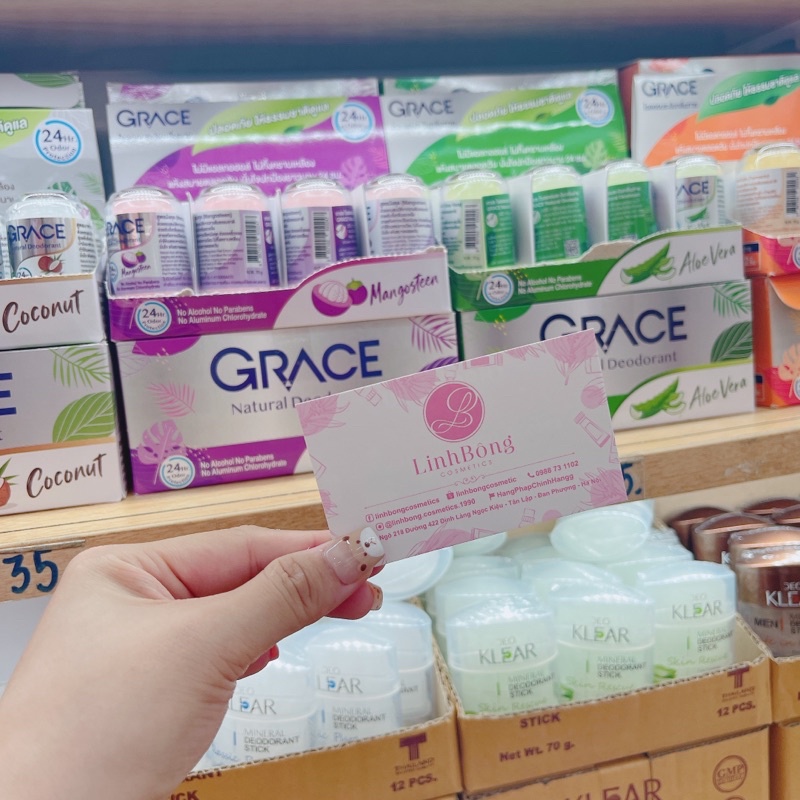 LĂN KHỬ MÙI ĐÁ KHOÁNG GRACE THÁI LAN 70G