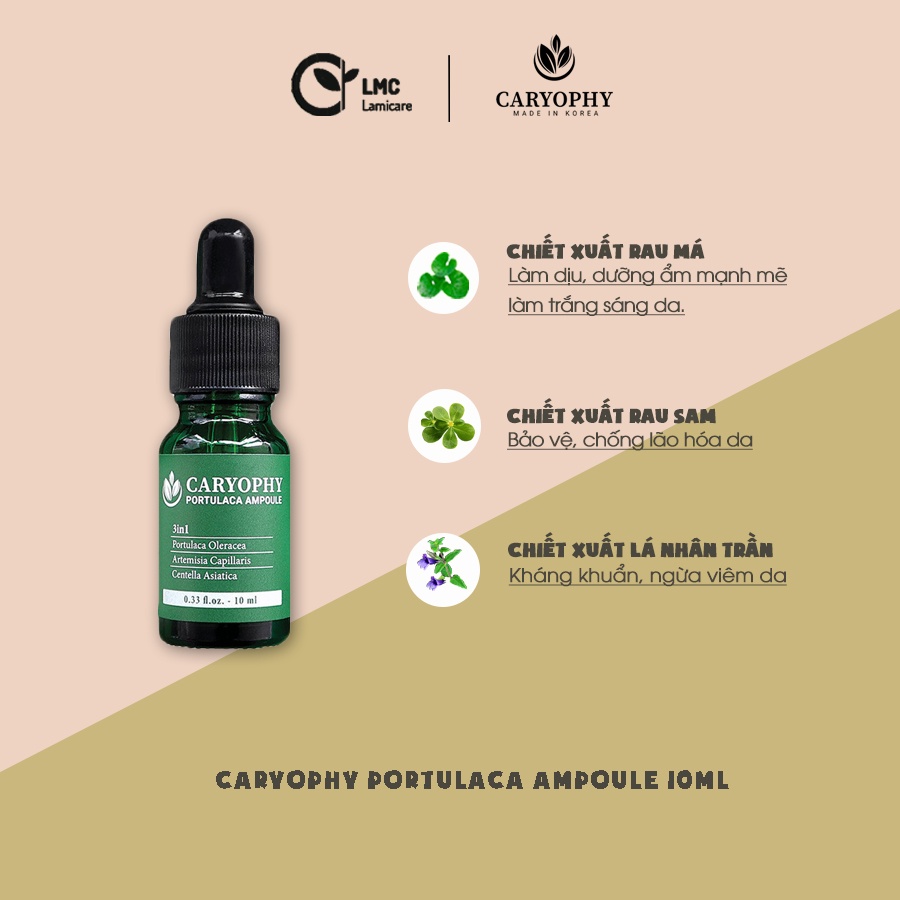 Serum làm sạch mụn mờ thâm dưỡng sáng da caryophy portucala ampoule 10ml - 30ml