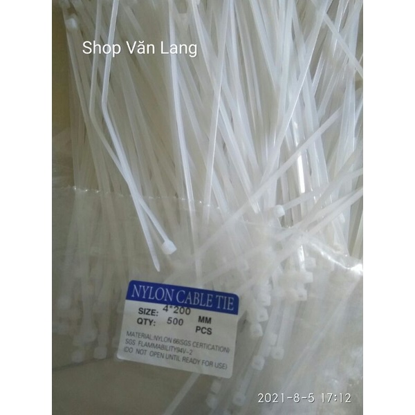 100g dây thít nhựa màu trắng 20cm - hàng loại 1