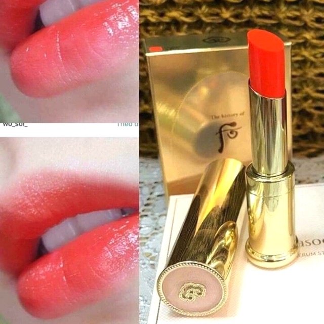 Date 2024 fullsize Son dưỡng Whoo có màu Gongjinhyang:Mi Glow Lip Blam màu Orange.