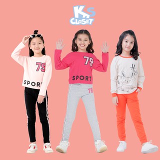 Bộ Quần Áo Dài Tay Bé Gái (3-9 Tuổi) K's Closet K016NIF / K154NIF TM