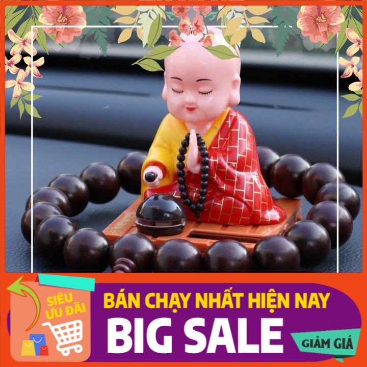 Tượng chú tiểu may mắn gõ mõ tụng kinh