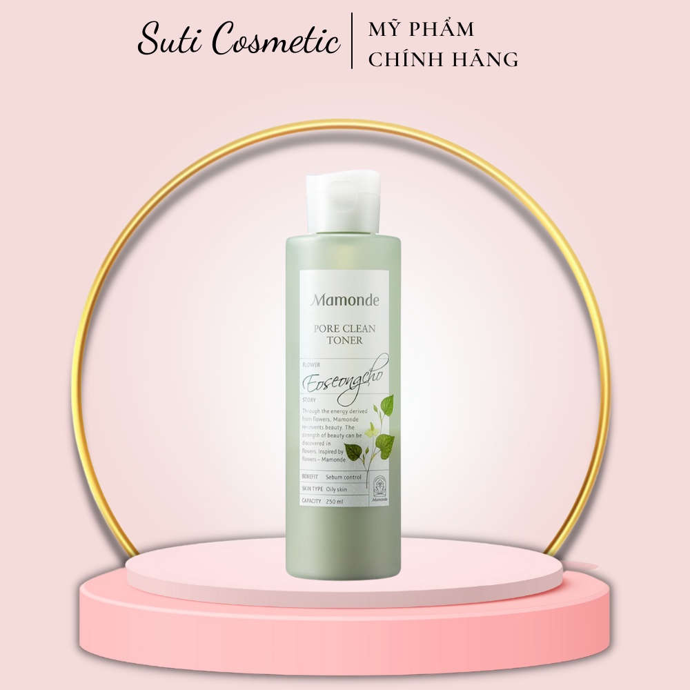 Toner Mamonde Rau Diếp Cá 250ml Giúp Làm Sạch Bã Nhờn, Se Khít Lỗ Chân Lông