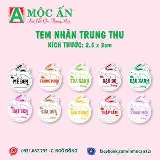 500 tem dán nhân trung thu - mẫu thỏ - mới 2022