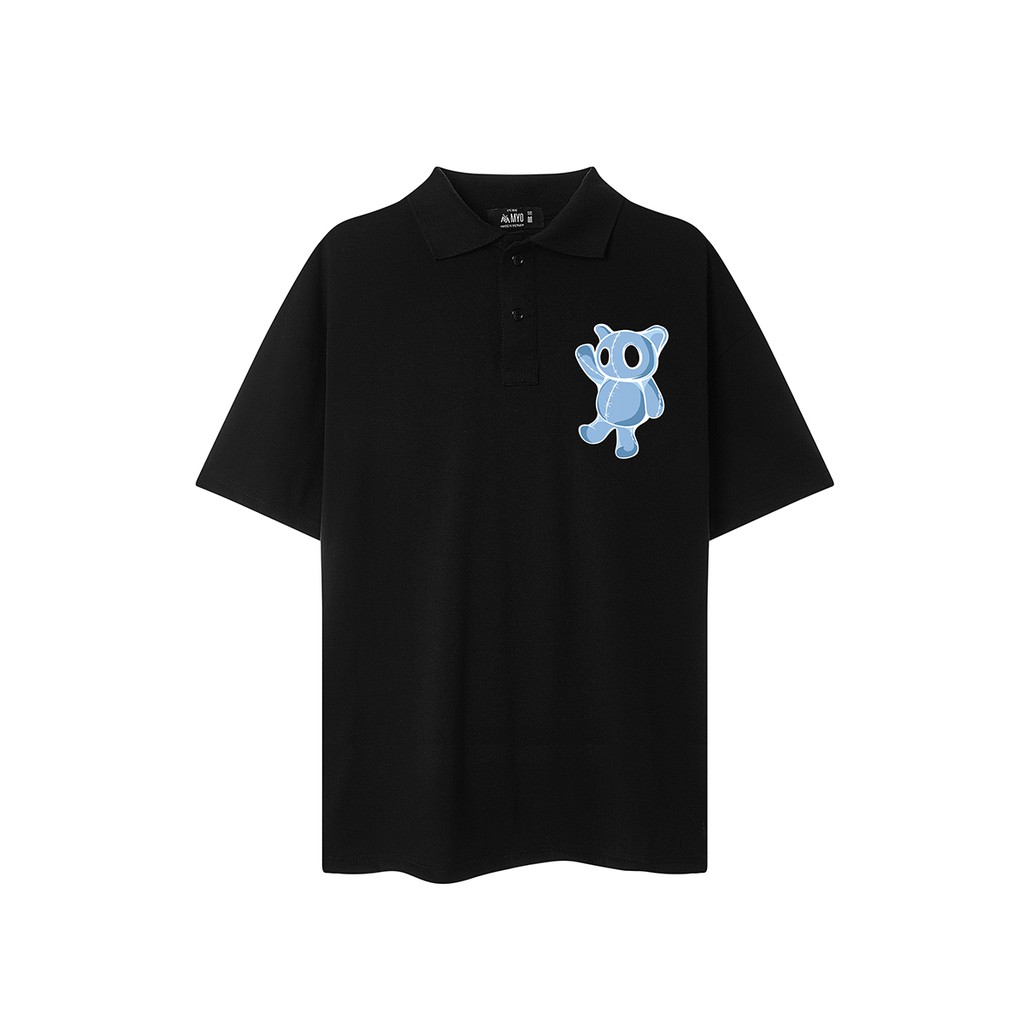 Áo Polo Nam MYO Vải Cotton In Hình Teddy Negative