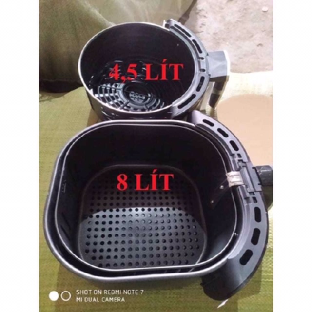 Nồi chiên không dầu siêu to khổng lồ 8 lít sẵn hàng
