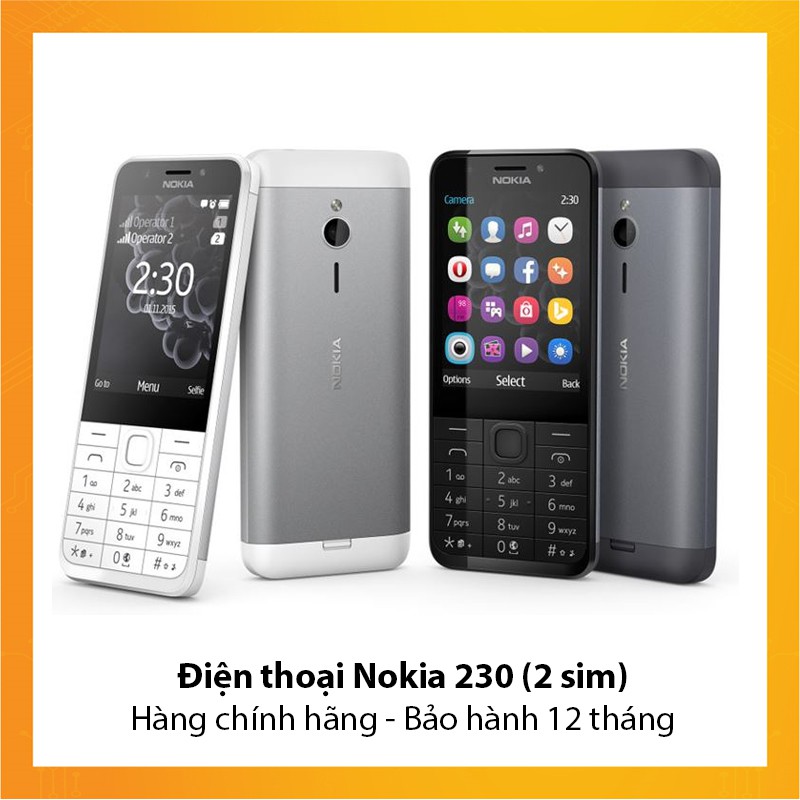 Điện thoại Nokia 230 (2 sim) - Hàng chính hãng - Bảo hành 12 tháng