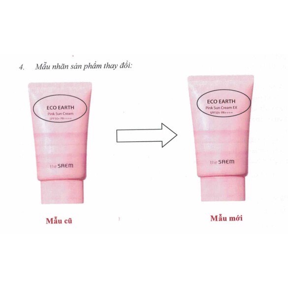 [Chính Hãng] Kem Chống Nắng Nâng Tone, Kiềm Dầu, Dưỡng Ẩm Trắng Da The Seam Eco Earth Power Pink (SPF 50+/PA) KoreaStore | BigBuy360 - bigbuy360.vn