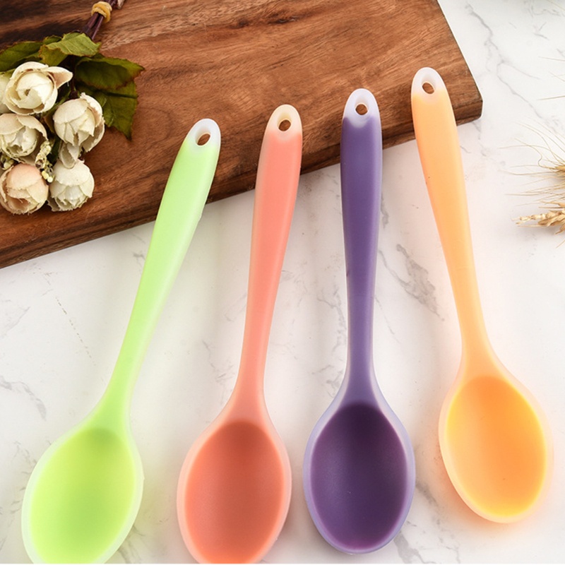 Muỗng silicon nhiều màu tùy chọn chống dính chịu nhiệt cao