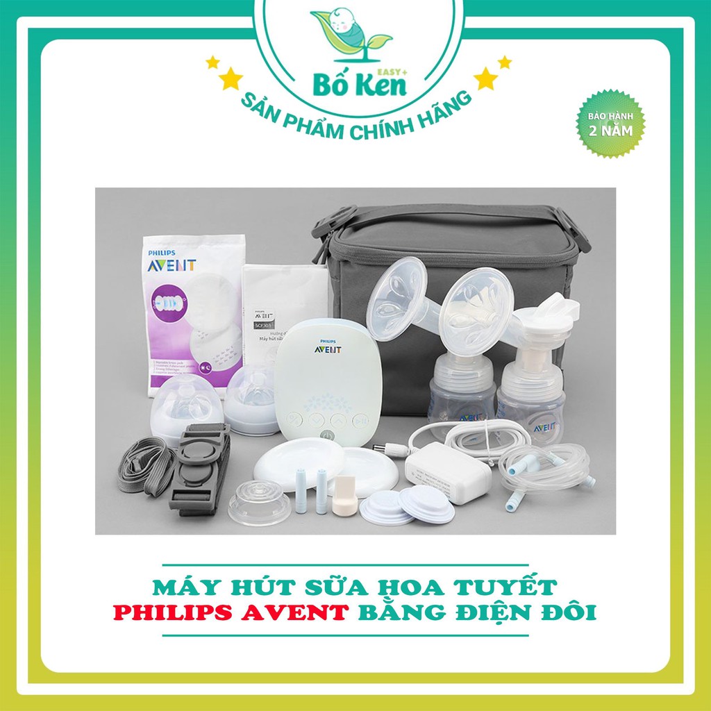 [Mã MKBC13 giảm 80k đơn 1 triệu] Shop Bố Ken Máy hút sữa hoa tuyết/Eureka Philips Avent bằng điện đôi hàng chính hãng