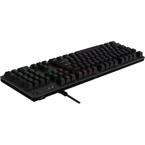 Bàn phím có dây Logitech G512 Carbon Lightsync RGB - Hàng chính hãng - Tốc độ truyền tải nhanh, vật liệu AL MG bền bỉ
