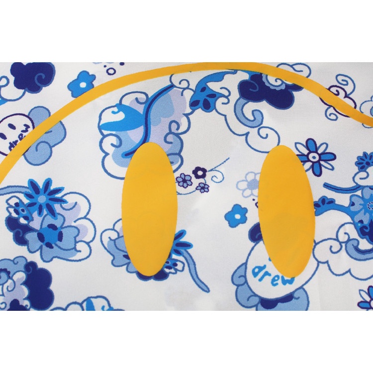 Bán Chạy Nhất DR * W Áo Sơ Mi Tay Ngắn In Hình Mặt Cười Màu Xanh Danube Kích Thước Lớn Unisex