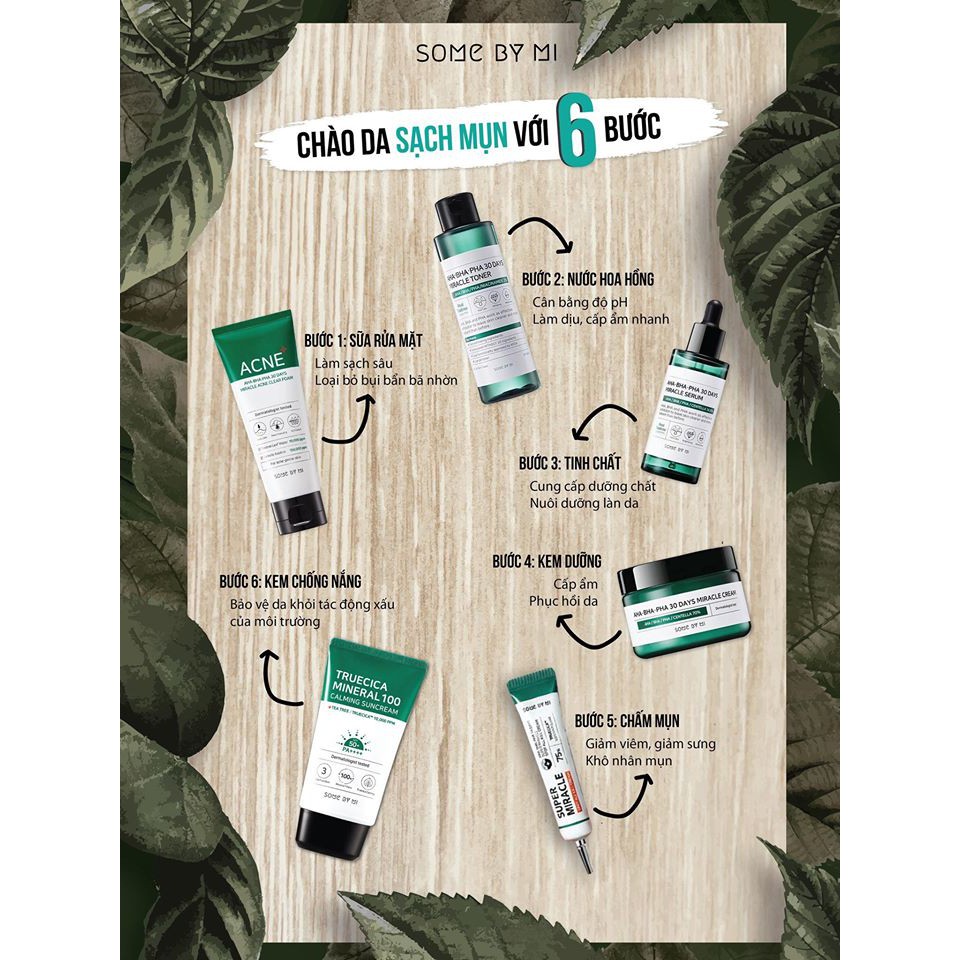 Sữa Rửa Mặt  💖FREESHIP💖 Sữa Rửa Mặt "Thần Kỳ" Some By Mi AHA-BHA-PHA 30 Days Miracle Acne Clear Foam 100ml HALIIN080 | BigBuy360 - bigbuy360.vn