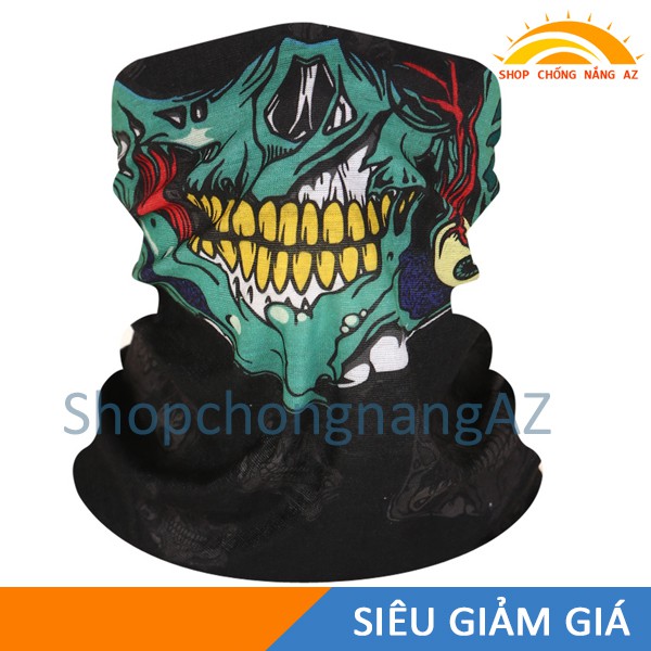 💥 Khăn phượt đa năng chống nắng che cổ chắn bụi cho nam, Khăn đa năng đi phượt họa tiết đầu nâu - Mã KD03