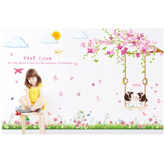 Decal dán tường xích đu tình nhân BINBIN PK221 (Kích thước:130x150cm)