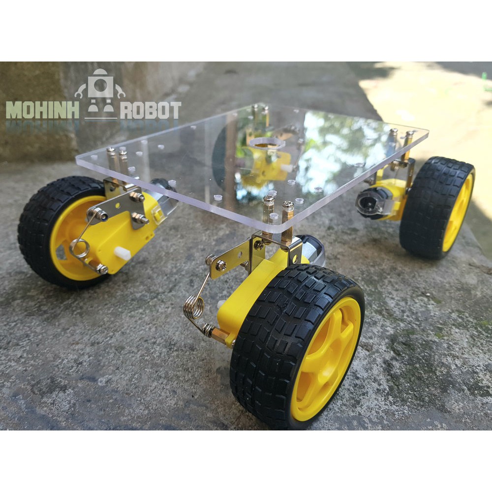 Khung xe 4 bánh mica có giảm sóc