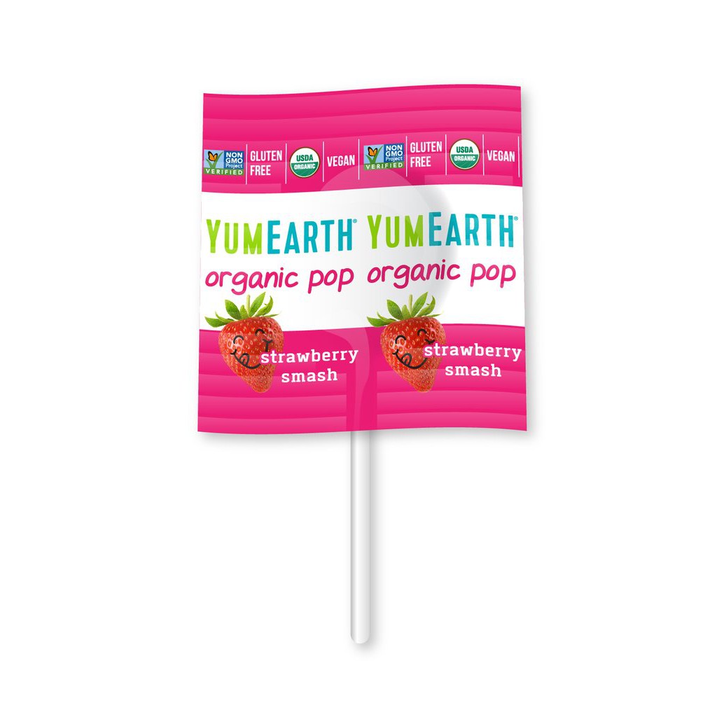 (2 vị) Kẹo mút hữu cơ Yum Earth gói 85gr (14 cây)