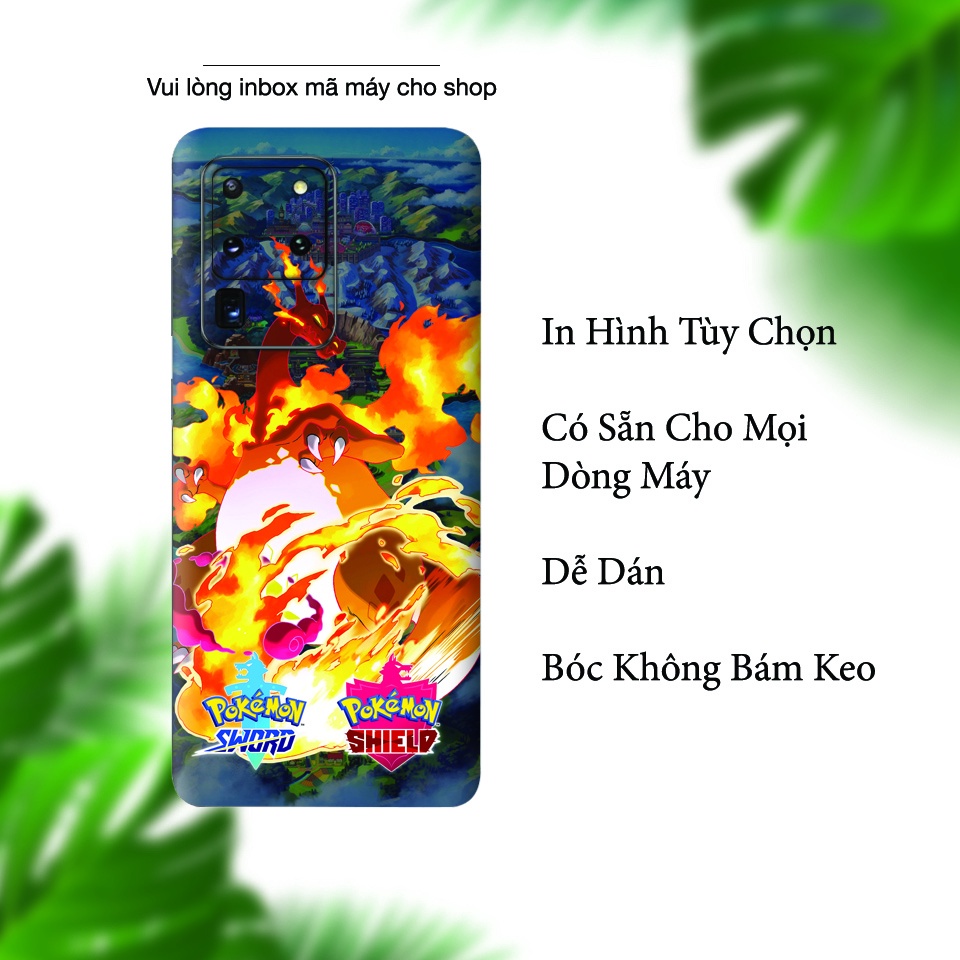 Miếng Dán Skin Điện Thoại In Hình Pokemon Charizard Cho Iphone 7/ 8/ X/ 11/ 11 Pro Max/ 12/ 12 pro max/ 13/ 13 pro max