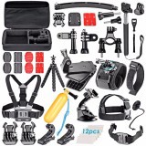 Bộ phụ kiện GOPRO, SJCAM 50 in 1 + có HỘP ĐỰNG cao cấp POPO Collection